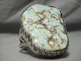 Biggest Best Vintage Native American Navajo #8 Turquoise Sterling Silver Bracelet Old-Nativo Arts