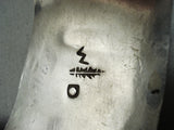 Signed Huge Vintage Native American Navajo Bisbee Turquoise Sterling Silver Bracelet-Nativo Arts