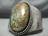 One Of Biggest Best Vintage Native American Navajo Royston Turquoise Sterling Silver Bracelet-Nativo Arts