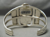 Very Rare Vintage Native American Navajo Green Bisbee Turquoise Sterling Silver Bracelet Old-Nativo Arts