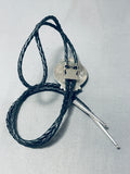 Important Daniel Benally Vintage Native American Navajo Turquoise Sterling Silver Bolo Tie-Nativo Arts