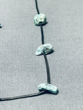 Simplistic Vintage Native American Navajo Turquoise Nugget Sterling Silver Necklace Old-Nativo Arts
