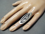 Expressive Vintage Hopi Sterling Silver Ring Native American Old-Nativo Arts