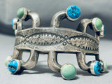 Rob Chee Native American Navajo Turquoise Sterling Silver Bracelet-Nativo Arts