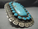 One Of The Largest Craziest Native American Navajo Turquoise Sterling Silver Ring-Nativo Arts