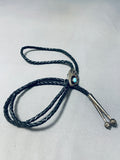 Expressive Vintage Native American Navajo Sleeping Beauty Turquoise Sterling Silver Bolo-Nativo Arts