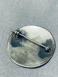 Important Shiprock Vintage Native American Navajo Turquoise Inlay Sterling Silver Shiprock Pin-Nativo Arts