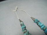Marvelous Vintage Native American Navajo Turquoise Sterling Silver Necklace Old-Nativo Arts