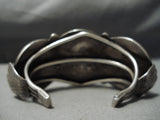 Statement Vintage Native American Navajo Royston Turquoise Sterling Silver Bracelet Old-Nativo Arts