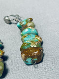 Superb Vintage Native American Navajo Royston Turquoise Stones Sterling Silver Earrings-Nativo Arts