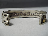 Sensational Vintage Native American Navajo Turquoise Sterling Silver 12k Bracelet Old-Nativo Arts