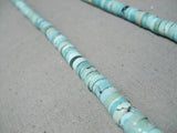 Native American Opulent Vintage Navajo Graduating Turquoise Sterling Silver Necklace Old-Nativo Arts