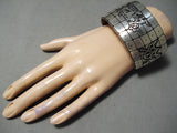 One Of The Most Unique Vintage Native American Hopi Sterling Silver Bracelet-Nativo Arts