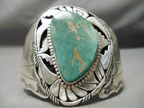 Quality Silver Work Vintage Native American Navajo Royston Turquoise Sterling Bracelet-Nativo Arts