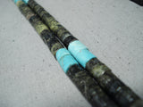 Superb Vintage Santo Domingo Native American Turquoise Serpentine Necklace Old-Nativo Arts