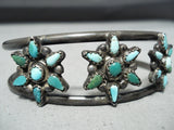 Early Vintage Native American Navajo Cerrillos Turquoise Sterling Silver Bracelet-Nativo Arts