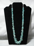 Native American Fantastic Vintage Santo Domingo Kingman Turquoise Sterling Silver Necklace Old-Nativo Arts