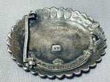 Very Rare 1979 Mission Vintage Native American Navajo Sterling Silver Buckle-Nativo Arts