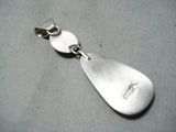 Tommy Jackson Vintage Native American Navajo Damale Turquoise Sterling Silver Pendant Old-Nativo Arts