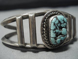 Beautiful Seafoam Turquoise Vintage Native American Jewelry Navajo Sterling Silver Bracelet Old-Nativo Arts