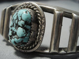 Beautiful Seafoam Turquoise Vintage Native American Jewelry Navajo Sterling Silver Bracelet Old-Nativo Arts