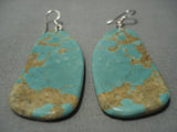 Beautiful Vintage Santom Domingo Royston Turquoise Sterling Native American Jewelry Silver Earrings-Nativo Arts