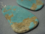 Beautiful Vintage Santom Domingo Royston Turquoise Sterling Native American Jewelry Silver Earrings-Nativo Arts