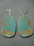 Beautiful Vintage Santom Domingo Royston Turquoise Sterling Native American Jewelry Silver Earrings-Nativo Arts