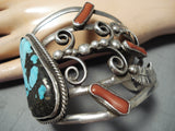 Native American Colossal Vintage Rare Last Chance Turquoise Sterling Silver Bracelet-Nativo Arts