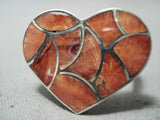 Breathtaking Zuni Spiny Oyster Sterling Silver Ring Native American-Nativo Arts