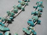 Magnificent Vintage Navajo Royston Turquoise Necklace Native American Old-Nativo Arts