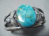 Opulent Vintage Native American Navajo Henry Morgan Turquoise Sterling Silver Bracelet-Nativo Arts