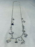 One Of The Most Unique Vintage Southwestern Sterling Silver Fetish Necklace-Nativo Arts