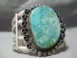 Magnificent Vintage Navajo Huge Royston Turquoise Sterling Silver Bracelet Native American-Nativo Arts