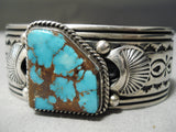 Important Vintage Native American Navajo Albert Jake Bisbee Turquoise Sterling Silver Bracelet-Nativo Arts