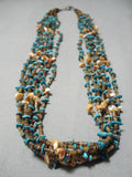 Amazing Vintage Native American Navajo Turquoise Shell Sterling Silver Necklace Old-Nativo Arts