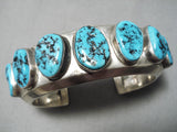 Super Heavy Vintage Native American Navajo Sleeping Beauty Sterling Silver Bracelet-Nativo Arts