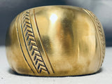 Native American Orville Tsinnie Authentic Rare Vintage Brass Bracelet-Nativo Arts