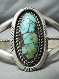 Fantastic Vintage Native American Navajo Carico Lake Turquoise Sterling Silver Bracelet-Nativo Arts