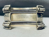 Heavy 90 Gram Coiled Vintage Native American Navajo Ahnd Tooled Sterling Silver Bracelet-Nativo Arts