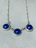 Best Native American Navajo Lapis Sterling Silver Necklace-Nativo Arts