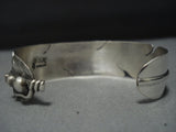 Ben Begaye Sterling Silver Feather Navajo Cuff Native American Jewelry Bracelet-Nativo Arts