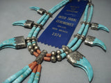 Best Of Show Vintage Navajo Turquoise Sterling Native American Jewelry Silver Squash Blossom Necklace-Nativo Arts