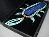 Best Of Show Vintage Navajo Turquoise Sterling Native American Jewelry Silver Squash Blossom Necklace-Nativo Arts