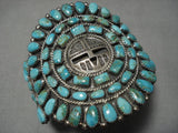 Best Vintage Native American Navajo Larry Moses Begay Turquoise Kachina Sterling Silver Bracelet-Nativo Arts