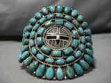 Best Vintage Native American Navajo Larry Moses Begay Turquoise Kachina Sterling Silver Bracelet-Nativo Arts