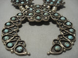 Best Vintage Native American Navajo Snake Eye Turquoise Sterling Silver Squahs Blossom Necklace-Nativo Arts