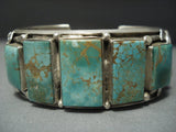 Best Vintage Navajo Ben Begaye Navajo Royston Turquoise Sterling Native American Jewelry Silver Bracelet-Nativo Arts