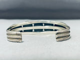 Exquisite Vintage Native American Navajo Lapis Sterling Silver Bracelet-Nativo Arts