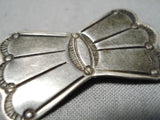 Wonderful Vintage Navajo Sterling Silver Pin Old Native American-Nativo Arts
